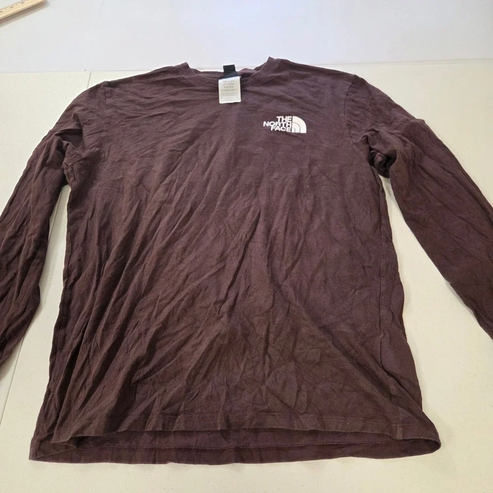 The North Face Mens Brown Circular Design Long Sleeve Graphic T-Shirt Large